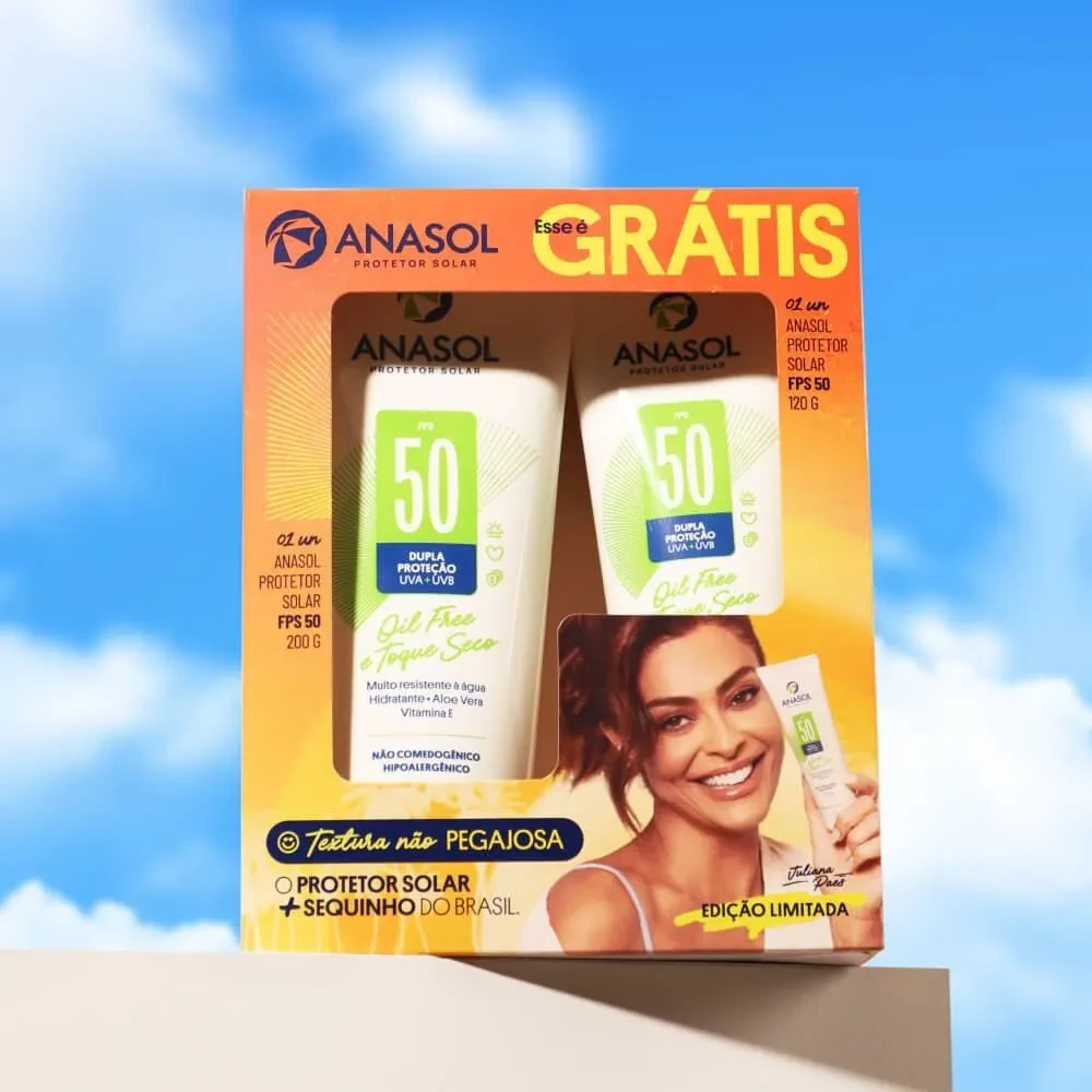 Protetor Solar Anasol Corporal Fps50 200G + Fps50 120G Juliana Paes
