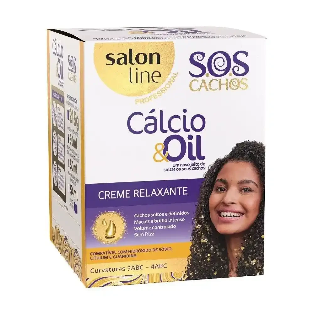 Creme De Relaxamento Salon Line Guanidina Cálcio E Oil Sos Cachos