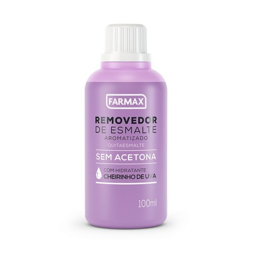 Removedor de Esmalte Sem Acetona Farmax Aroma Uva 100ml