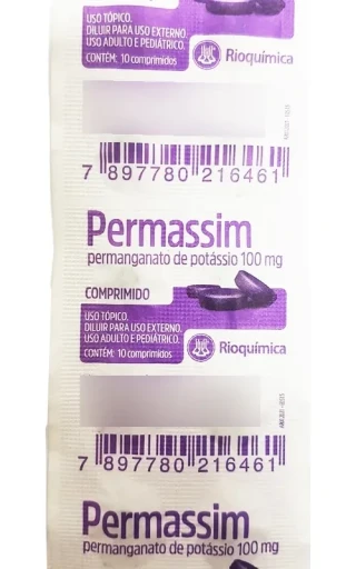 Permanganato de Potássio (Permassim) 100mg - blíster com 10 comprimidos | Rioquímica
