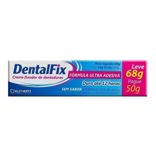 Creme Fixador para Dentaduras Dentalfix Sem Sabor 68 g Kley Hertz