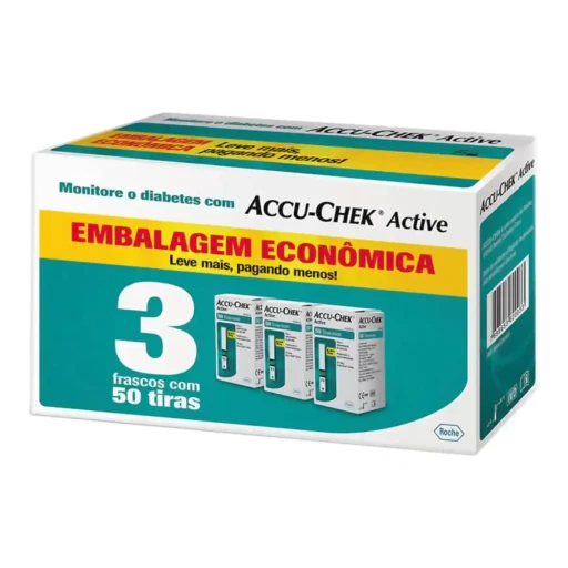 Tiras Reagentes Accu-Chek Active 150 Unidades Compatível com Medidor Accu-Chek Active