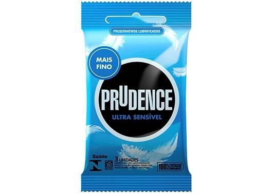 Preservativo Prudence Ultra Sensível 52mm 3 Unidades