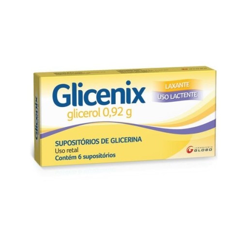 Supositório de Glicerina Glicenix Lactente 0,92g com 6 Unidades