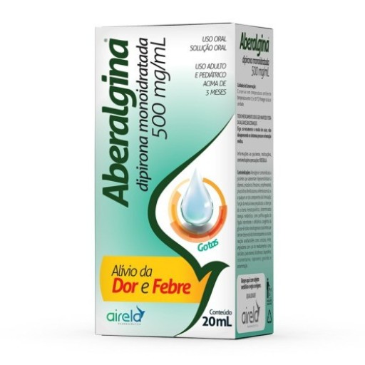 Aberalgina Dipirona Monoidratada 500mg/mL Solução Oral Gotas 20ml