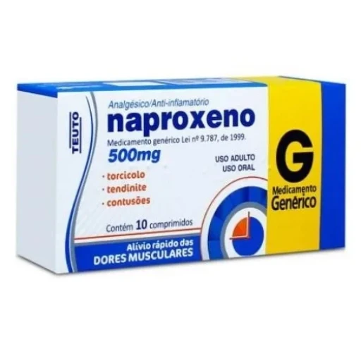 Naproxeno 500mg Genérico Teuto 10 Comprimidos