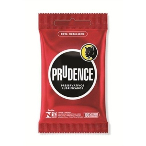Preservativo Prudence Morango Lubrificado 3 Unidades 52mm