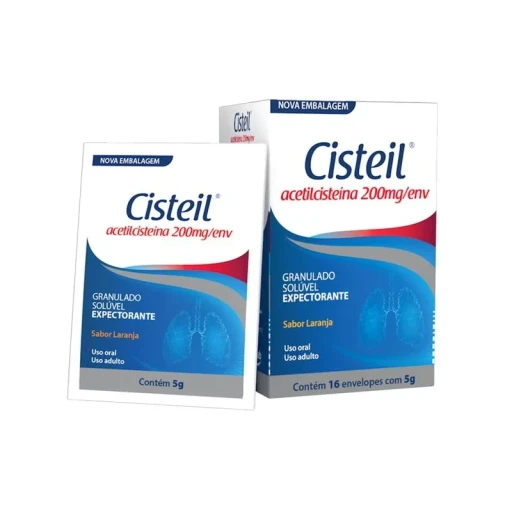 Cisteil 200mg Granulado para Solução Oral 16 Envelopes de 5g Geolab