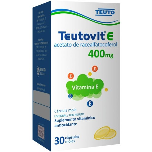 Teutovit E 400 mg 30 Cápsulas Gelatinosas Moles