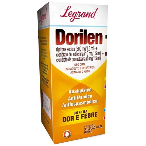 Dorilen Gotas 500mg + 10mg + 5mg/1,5mL Frasco com 15mL