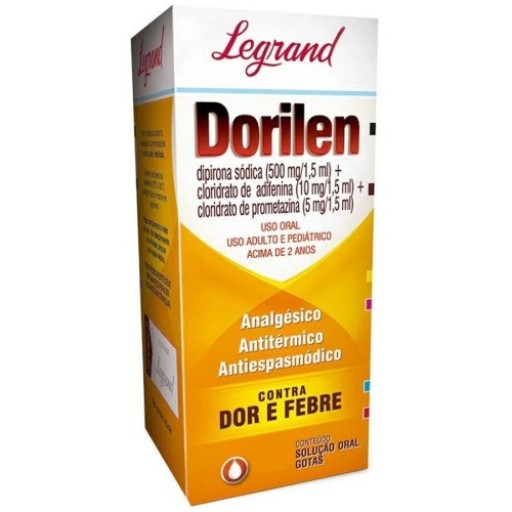 Dorilen Gotas 500mg + 10mg + 5mg/1,5mL Frasco com 15mL