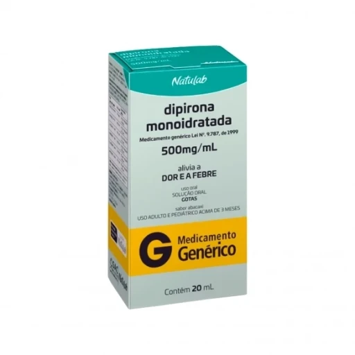 Maxalgina Dipirona Monoidratada 500mg/mL Solução Gotas 20mL Natulab