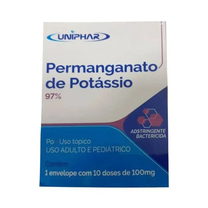 Permanganato de Potássio 100mg 10 Unidades Uniphar