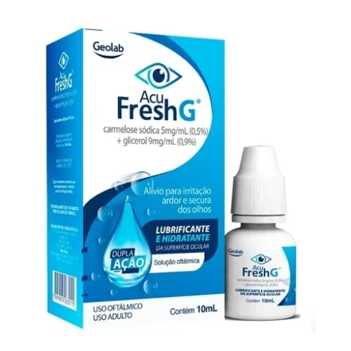 Acu Fresh G 5mg/ml + 9mg/ml Solução Oftálmica 10ml Geolab