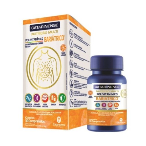 Polivitamínico Bariátrico Catarinense 30 Comprimidos Mastigáveis Sabor Laranja