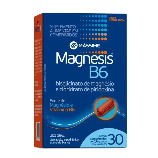 Magnesis B6 Massime 30 Cápsulas Suplemento Alimentar