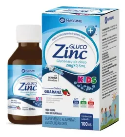 Imagens - Gluco Zinc Zinco Infantil 2 mg 0,5 ml 100 ml Massime