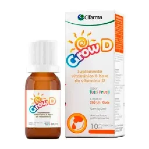 Vitamina D3 200 UI Grow D Gotas 10 ml Tutti Frutti Cifarma