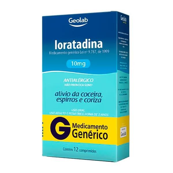 Loratadina 10mg Genérico Geolab 12 Comprimidos