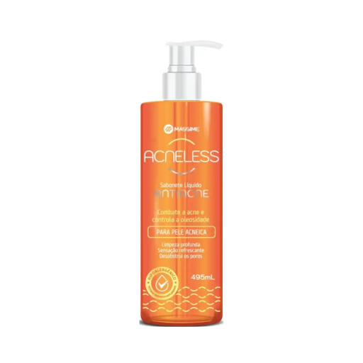 Sabonete Líquido Facial Antiacne Acneless 495ml Massime