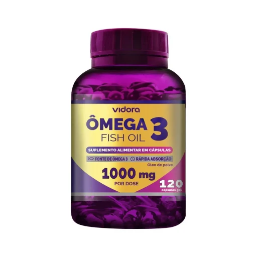 Ômega 3 Fish Oil 1000mg 120 Cápsulas Vidora