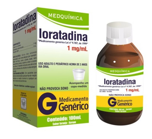 Loratadina 1mg/mL Xarope 100mL Medquímica