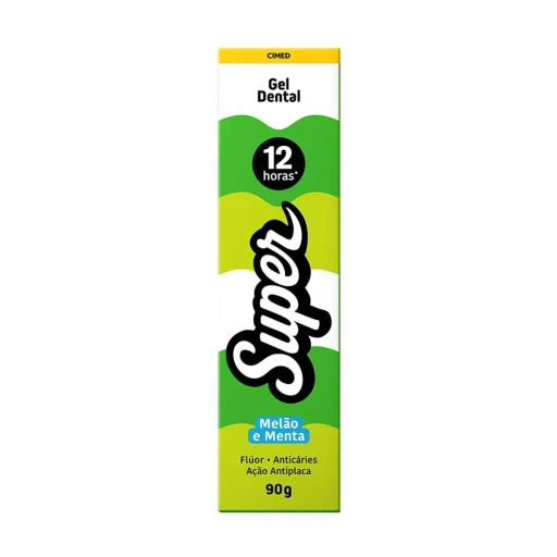 Gel Dental Supermax 12H Melão e Menta 90g