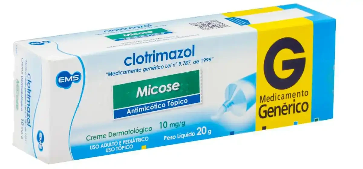 Antifúngico e Antimicótico Clotrimazol 10mg/g Genérico EMS 20g