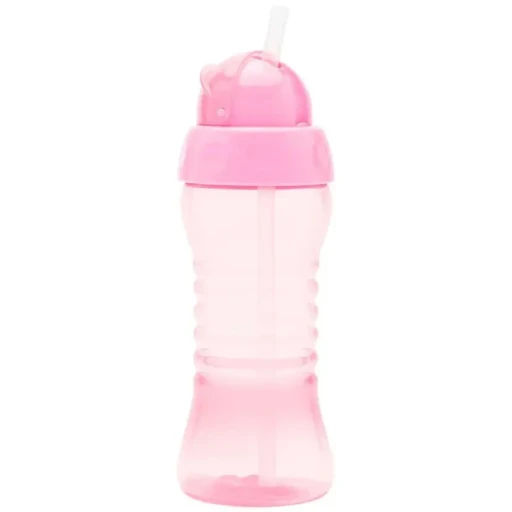 Copo Lolly Clean Canudo Retrátil Rosa 300ml