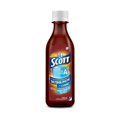 Scott Emulsão Óleo de Fígado de Bacalhau Sabor Regular 200ml