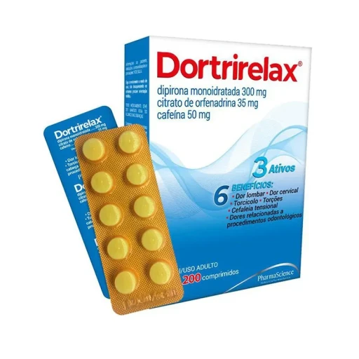 Dortrirelax 35mg + 50mg + 300mg Com 200 Comprimidos Pharmascience