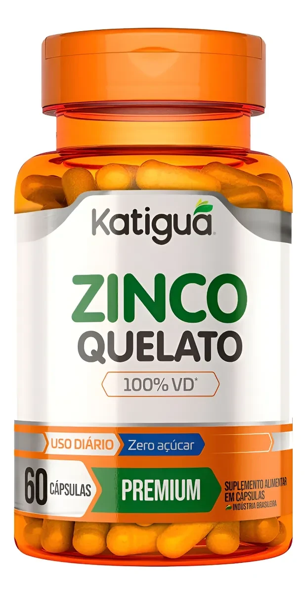 Zinco Quelato Katiguá 60 Cápsulas Suplemento Alimentar