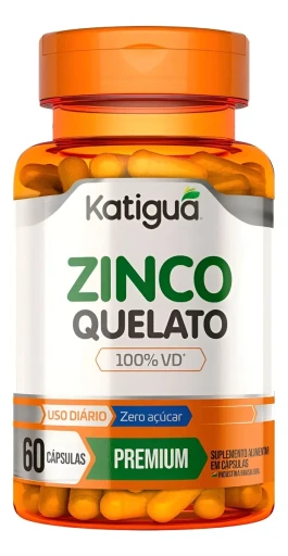 Zinco Quelato Katiguá 60 Cápsulas Suplemento Alimentar