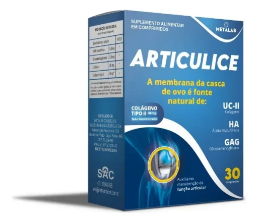 Articulice Colágeno Tipo II 900mg 30 Comprimidos Metalab