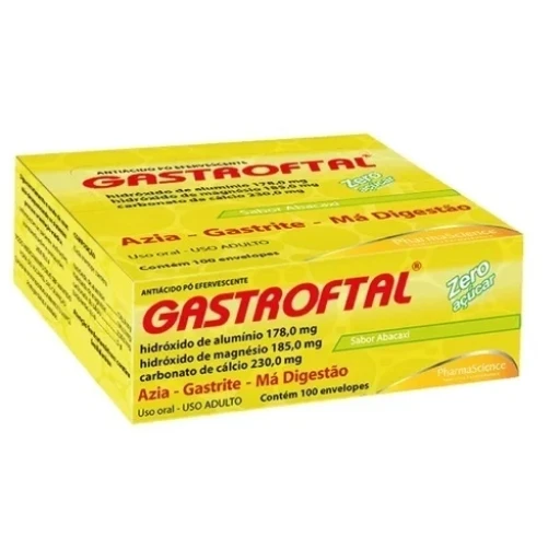 Gastroftal 178mg + 185mg + 230mg Pó Efervescente Sabor Abacaxi Envelope 5g Pharmascience