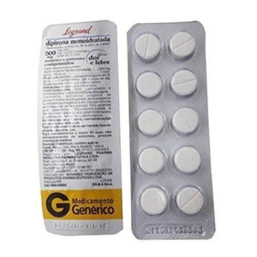 Dipirona Monoidratada 500mg Com 10 Comprimidos