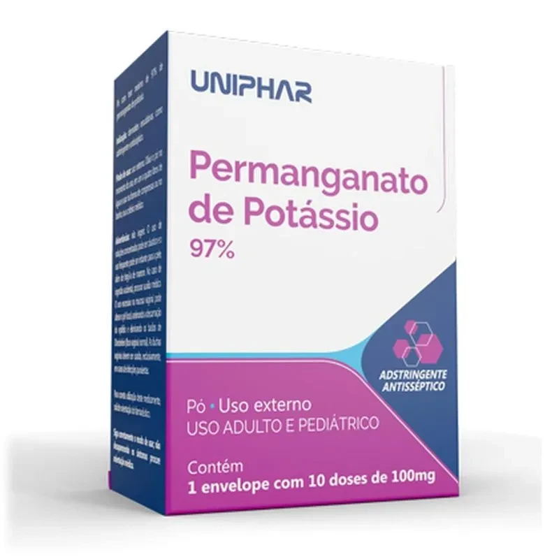 Permanganato de Potássio 100mg Uniphar 10 Doses