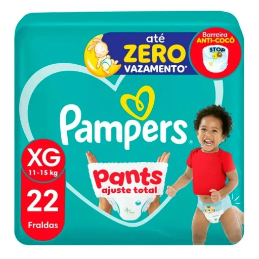 Fralda Pampers Pants Ajuste Total Mega XG 22 Unidades