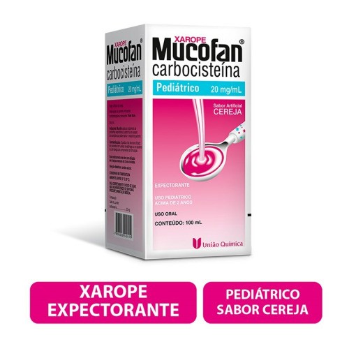 Mucofan Xarope Pediátrico 20mg/mL Sabor Cereja 100mL