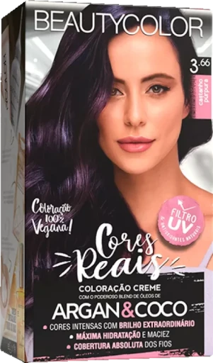 Kit Beautycolor Tinta Permanente com Emulsão – Castanho Roxo (Tom Castanho Purpura)