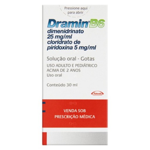 Dramin B6 Solução Oral 25mg/ml + 5mg/ml Frasco Gotejador 30ml