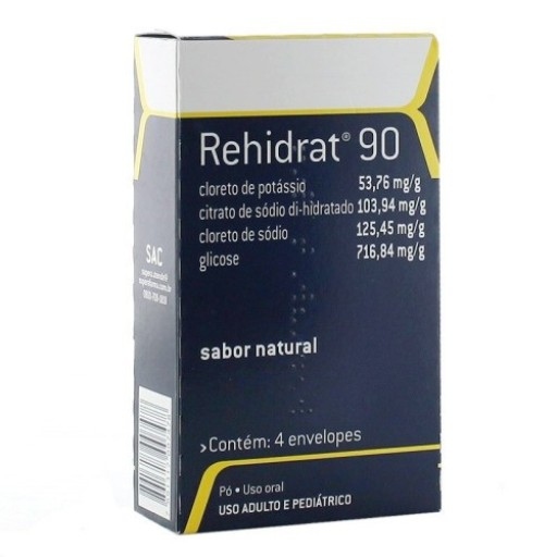 Rehidrat 90 13,95g com 4 Envelopes Sabor Natural
