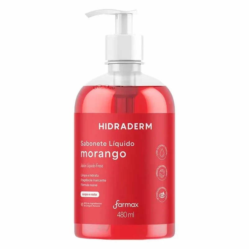 Sabonete Líquido Hidraderm Morango 480ml