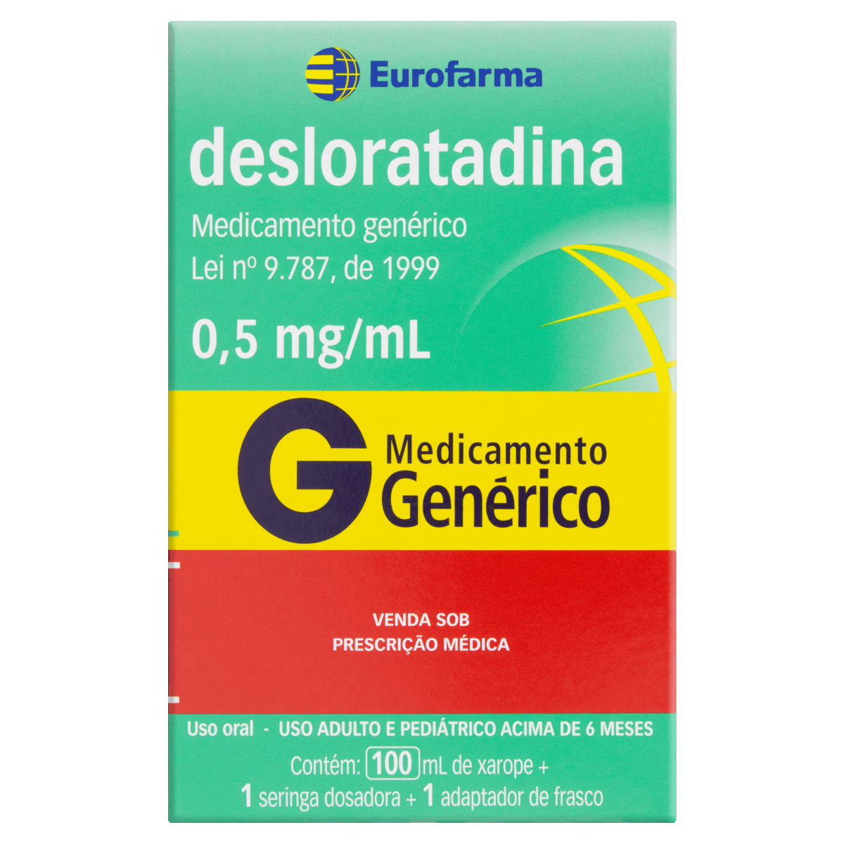 Desloratadina 0,5mg/ml Genérico Eurofarma Xarope 100ml