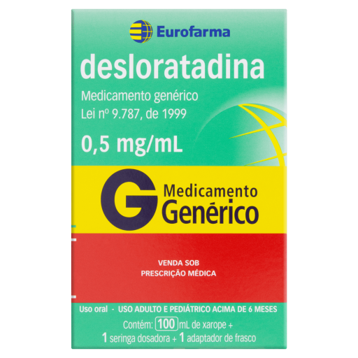 Desloratadina 0,5mg/ml Genérico Eurofarma Xarope 100ml