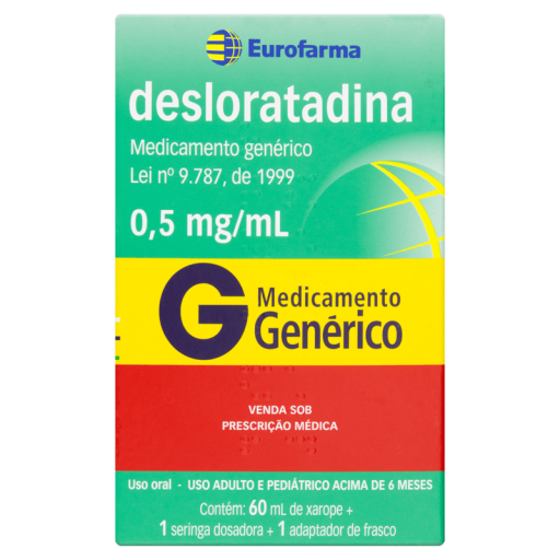 Desloratadina 0,5mg/ml Genérico Eurofarma Xarope 60ml