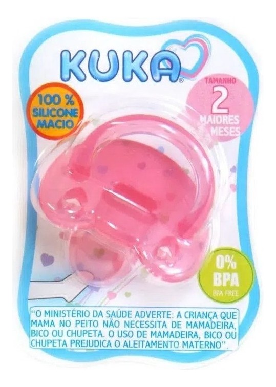 Chupeta Kuka Siliconte Soft Orto 6+ Meses Rosa