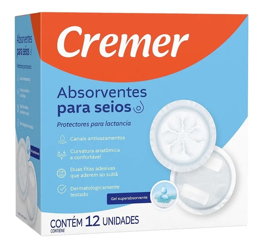 Absorvente para Seios Cremer 12 Unidades Full