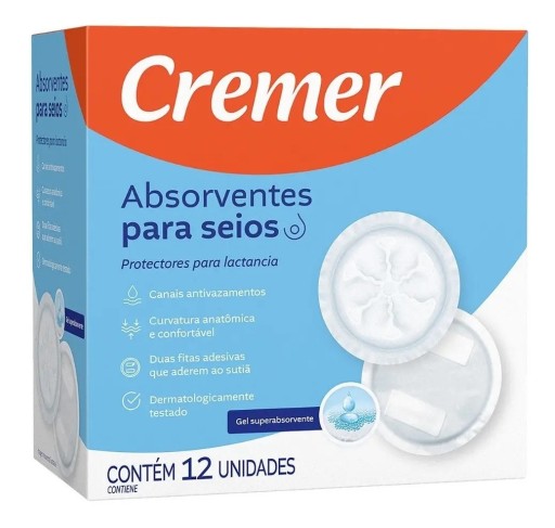 Absorvente para Seios Cremer 12 Unidades Full