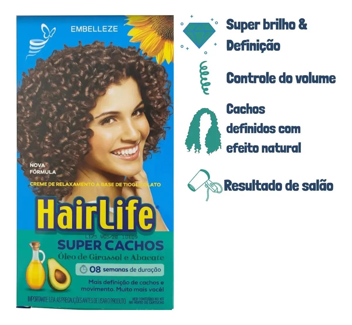 Hairlife Super Cachos Solto E Natural 180g